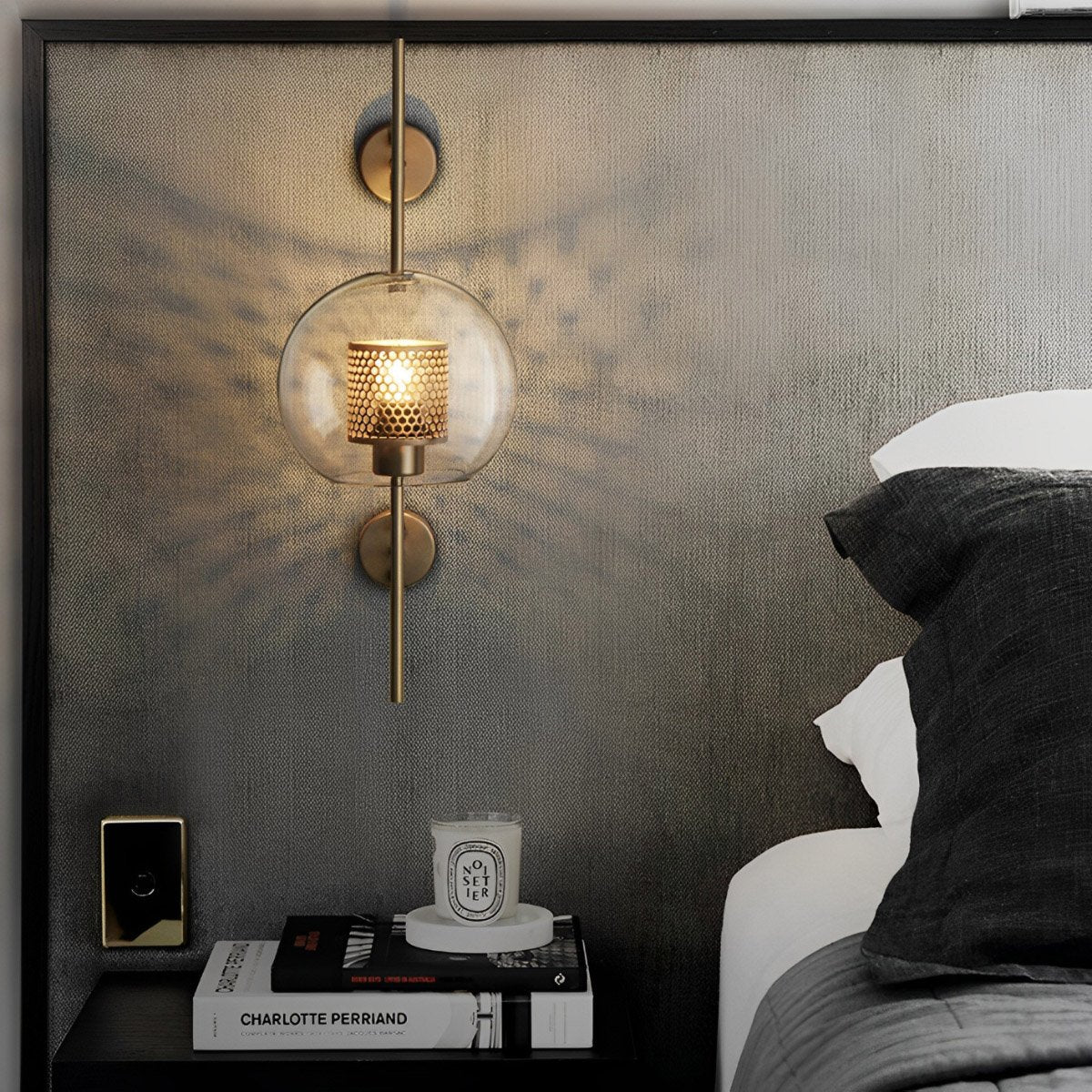 Vintage Luxury Industrial Glass Globe LED Wall Sconces