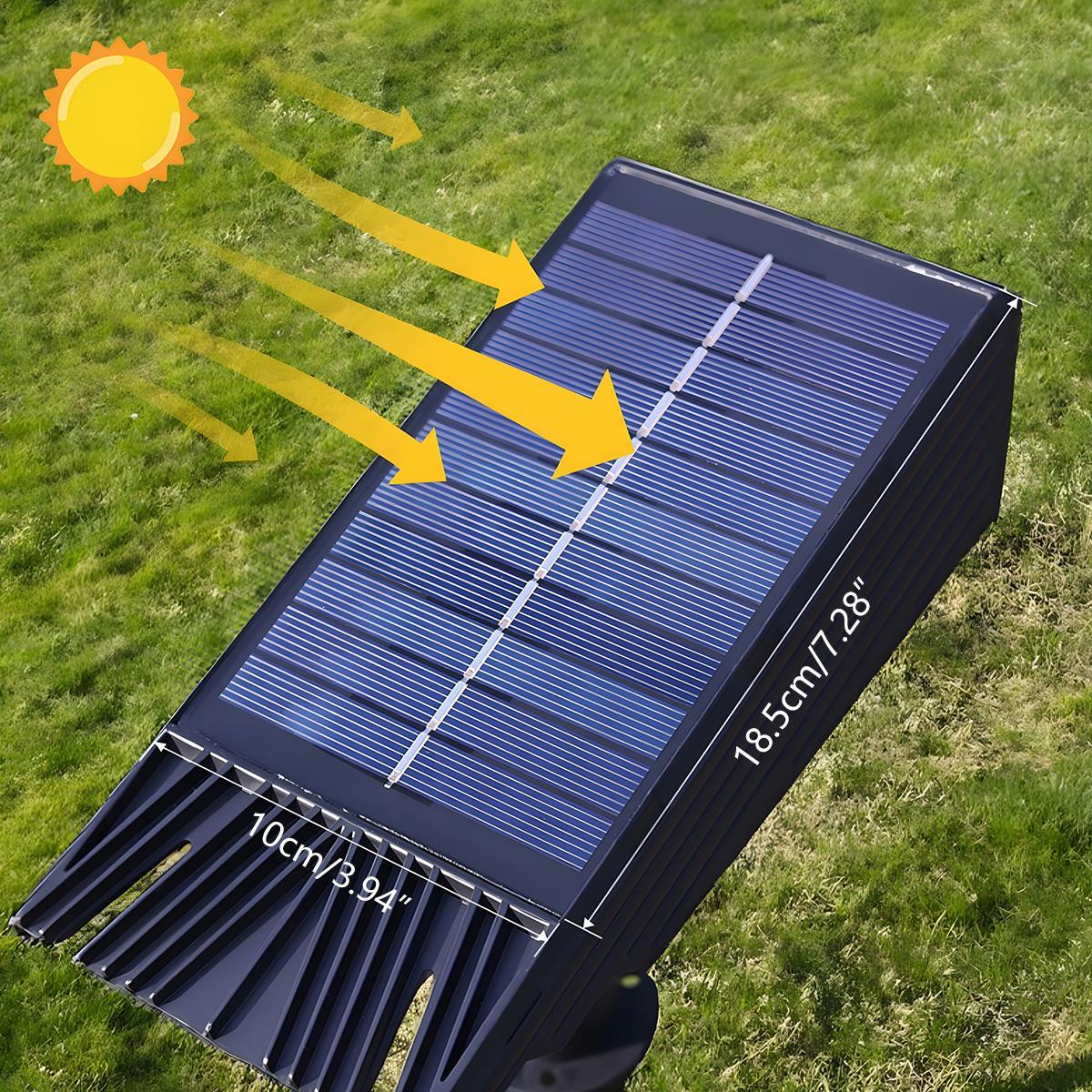 Waterproof LED Solar Multi-zoom Spot Light Landscape Lighting