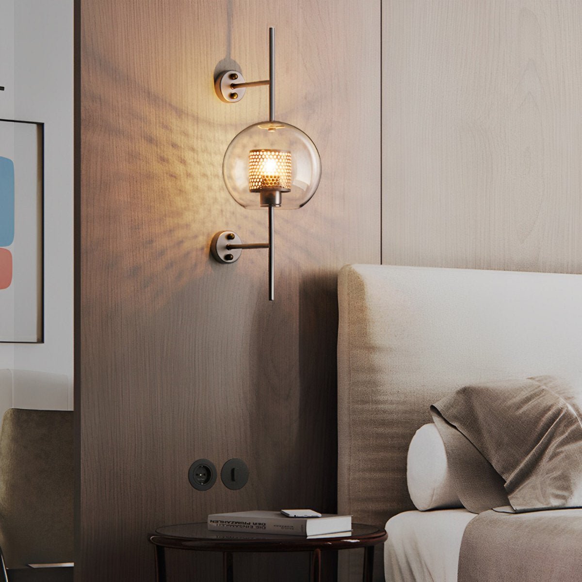 Vintage Luxury Industrial Glass Globe LED Wall Sconces