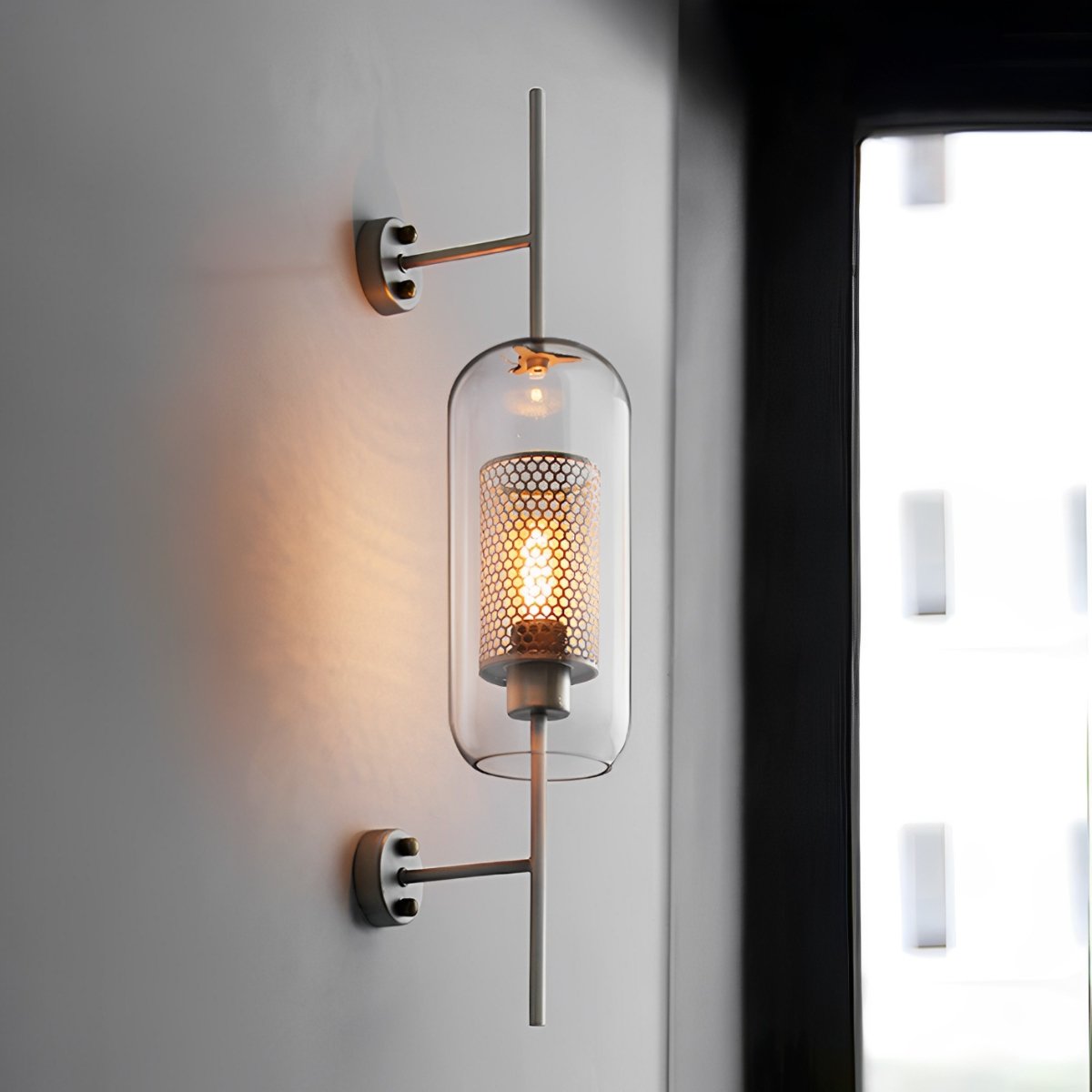 Vintage Luxury Industrial Glass Globe LED Wall Sconces